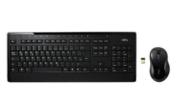 Клавиатура и мышь Fujitsu LX900, Беспроводное, Чёрный