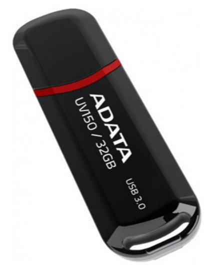 Unitate flash USB ADATA UV150, 32 GB, negru/roșu