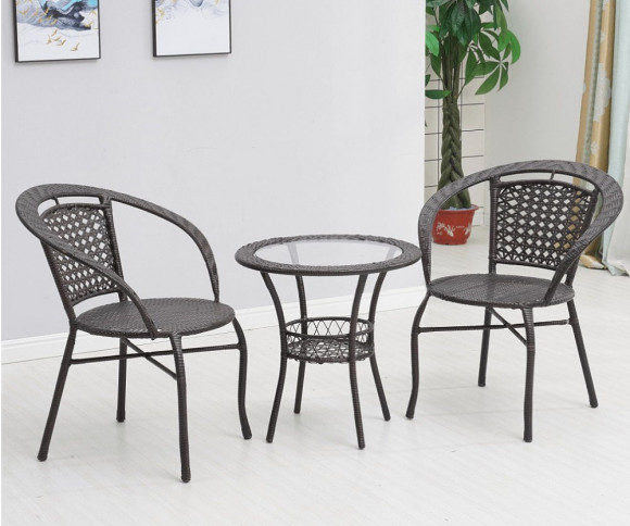 Комплект садовой мебели Mobhaus Lasan 2 кресла brown