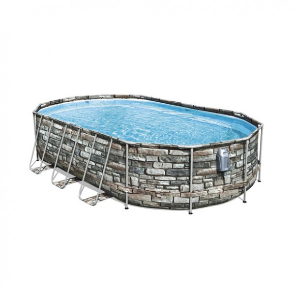 Pool Power Steel Oval 610x366x122cm, 20241L, cadru metalic