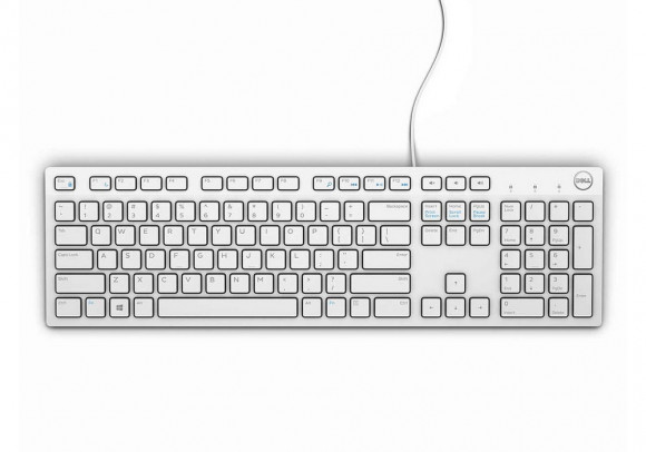 Tastatură DELL KB216, cu fir, albă