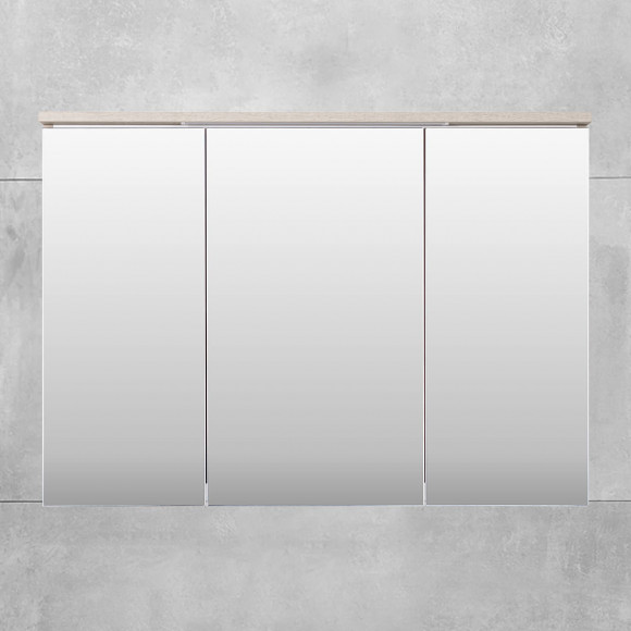 Шкаф-зеркало для ванной Bayro Dorado LED 1000x700 ясень