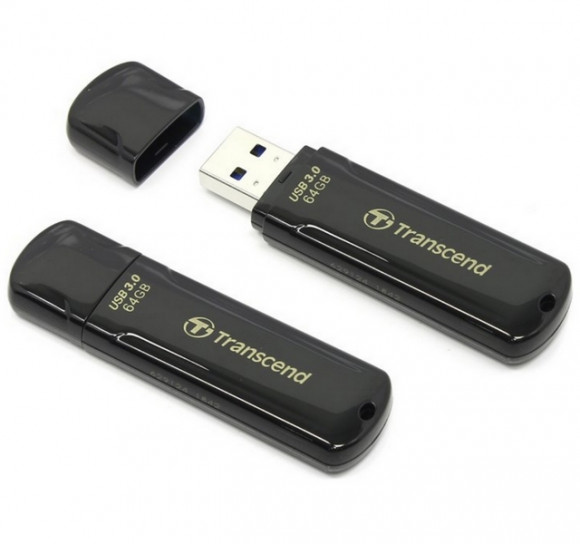 USB Flash накопитель Transcend JetFlash 700,64 Гб, Чёрный