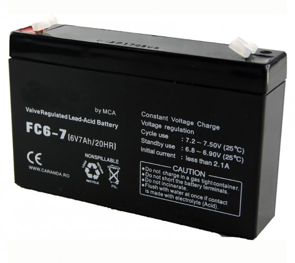 Baterie de rezervă Ultra Power GP 6V 7AH, 6V 7