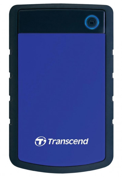 Внешний портативный жесткий диск Transcend StoreJet 25H3B, 1 TB, Серый/синий (TS1TSJ25H3B)