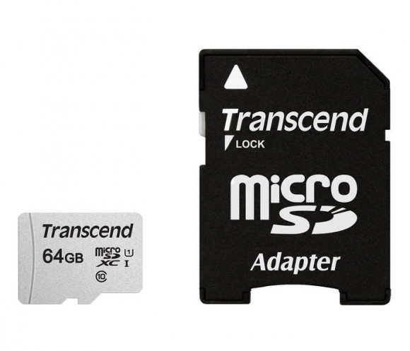 Card de memorie Transcend MicroSDXC clasa 10 de 64 GB (TS64GUSD300S-A)