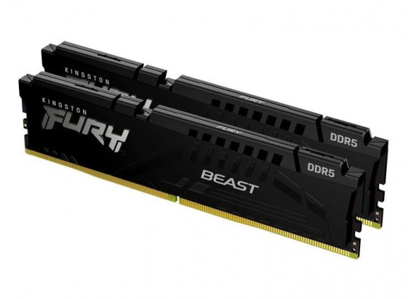 32 GB DDR5-5600 MHz Kingston FURY Beast (Kit de 2x16 GB) (KF556C40BBK2-32), CL40-40-40, 1,25 V, negru